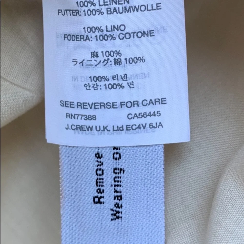 J Crew Linen Cream Pencil Skirt Sz 10 NWOTs